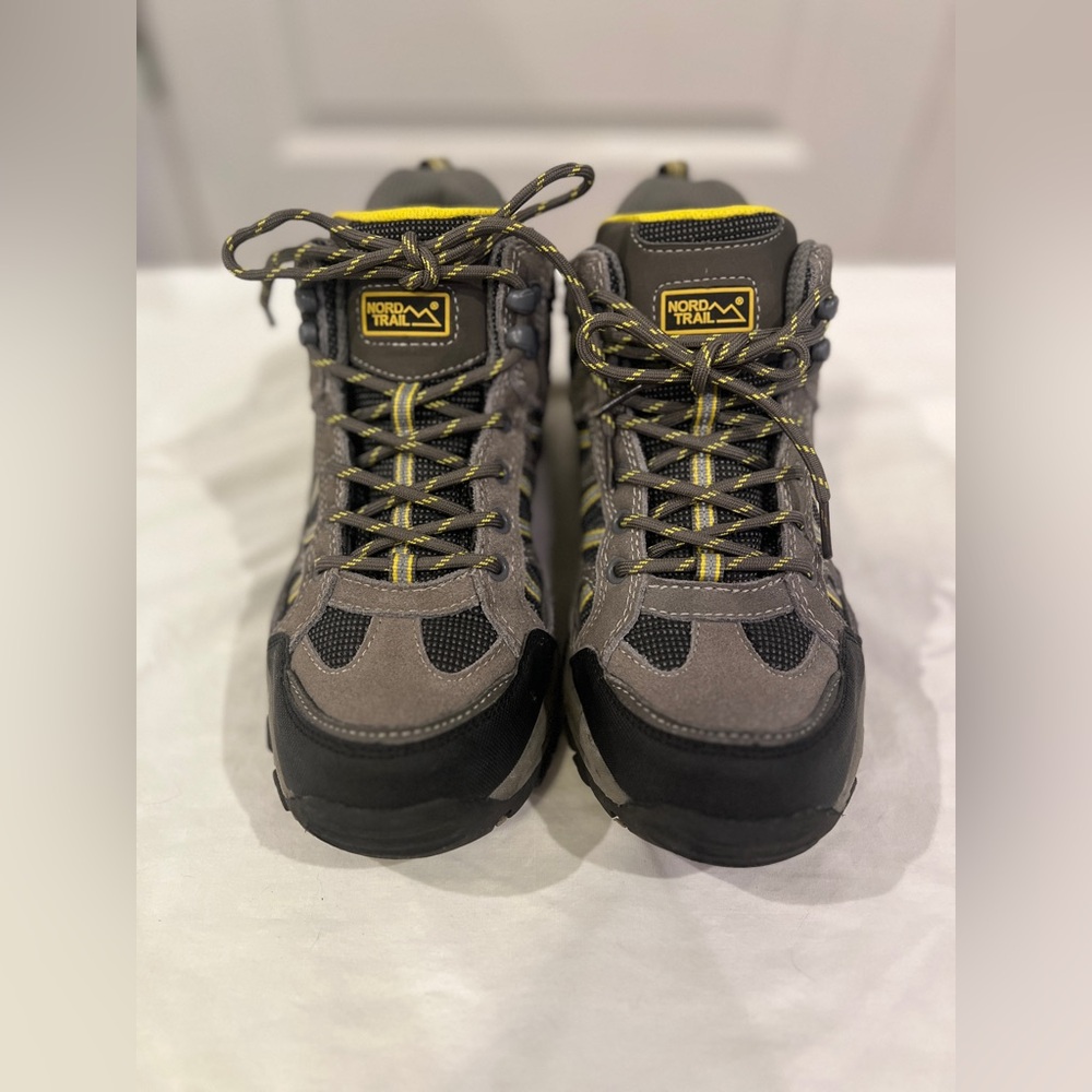 Nord Trail HIKING BOOT Hunter High Charcoal/Yellow Waterproof Leather